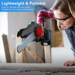 Nananuu 8 Inch Mini Cordless Electric Chainsaw (No Battery) Woodworking With Small Handheld For Makita 18V Battery Power Tool