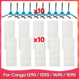Fit For ( Conga 1290 / 1390 / 1490 / 1590 ) Hepa Filter Side Brush Robot Vacuums Spare Part Replacement Accessory