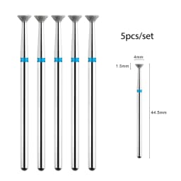 BNG 5Pcs Nail Drill Bit Cuticle Clean Manicure Bits Gel Overflow Removal Rotary Burrs E-file Nail Bits Manicure Pedicure Tools
