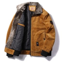 Solid Color Cotton Jacket Men's Winter Plus Velvet Jacket Corduroy Tooling Casual Parka Korean Fashion High Quality New Jackets