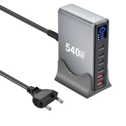540W Multi-Port GaN Desktop Charger with LCD Screen | 140W PD3.1 Fast Charging for MacBook, iPhone 16 17, Samsung, Laptop, Table