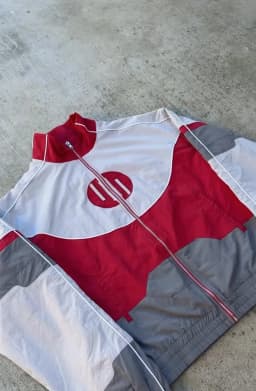 Y2K Loose Red White Spliced Bomber Jacket Oversized Zipper Racing Jacket Men Women Casual Sports Light Jackets Windproof Coat