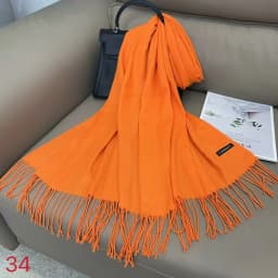 Luxury Solid Winter Scarf Women Pashmina Shawls Soft Scarves Wraps Cashmere Feel Blanket Warm Stoles for Lady Outdoor Bufanda