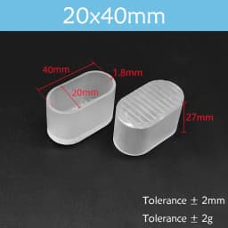 Transparent Rectangle 15-40mm Round 10-76mm Oval Chair Leg Caps Clear PVC Non-Slip Furniture Table Cover Feet Sock Protector Pad