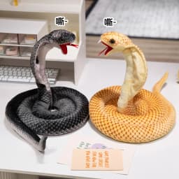 Simulation Cobra Plush Toy Golden Dot Indian Cobr Stuffed Animals Snake Plush Grey Funny Spoof Joke Toys Home Decor