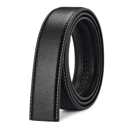 Belt No Buckle for Automatic Buckle PU Leather Belts Without Buckle for Men Women No Buckle 3.5cm Wide 150 160cm