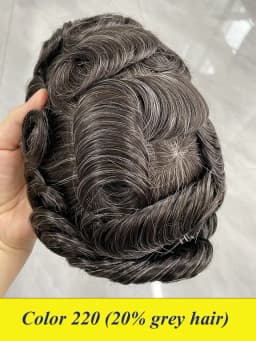 Bond--Male Hair Prosthesis Mono Lace,PU Front And NPU Back Men's Wig Durable Men's Capillary Prothesis 100% Natural Wigs For Men