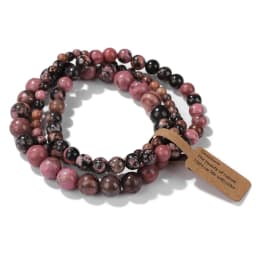 3pcs Natural Stone Amazonite Bracelet 4 6 8 mm Beads Pink Zebra Tree Agates Stretch Elastic Bracelet Set For Women Men Jewelry
