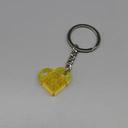 3176 DIY Heart Key Ring Necklace Toys for Children Coupling Plate 2x3 with Rounded End and Pin Hole MOC Building Block Brick