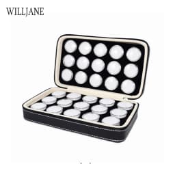 Transparent Gemstone Gem Jar Display Box Loose Diamond Jewelry Storage Carrying Case Nail Gem Stones Holder Organizer Container