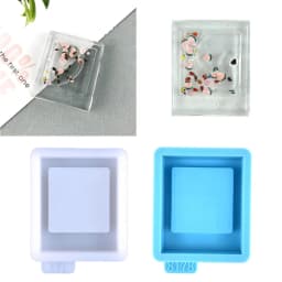 Quicksand Silicone Mold Resin Shaker Mold Photo Frame Casting Resin Epoxy Mold for DIY Pendant Keychain Jewelry Making