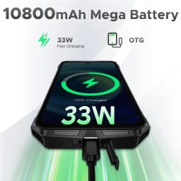 DOOGEE S118 Pro 5G Rugged Phone Dimensity 7050 10800mAh Battery 6.6'' FHD 120Hz 8GB 512GB 108MP AI Main Camera NFC Cell Phone