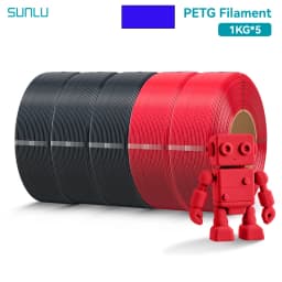 SUNLU 5KG PLA/PETG/ High Speed Matte PETG Filament 1.75mm 1KG Without Tray 3D Printer Filament for 3D Printer,Refll Filament