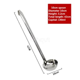 Stainless Steel Long Handle Ladle Serving Spoon Big Round Dinner soup Scoop Buffet Creative Kitchen Cooking Utensils Tableware
