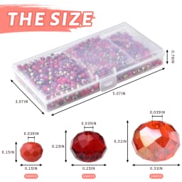 1000 Pcs/Box 4 6 8mm AB Faceted Crystal Rondelle Glass Round Loose Spacer Beads Crafts for DIY Making Jewelry Bracelet Necklace