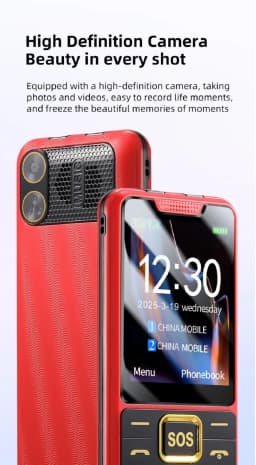 Cheap Senior Cellphone GSM 2G Slim Large Push-Button Phone For Elderly SOS Key Two Sim Dual Torch Loud Voice Speed Dial
