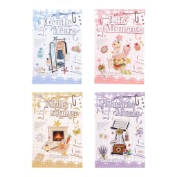 Journal GO 20sheets Mini Watercolor Life Sticker Book Daily Food Home & Music Decal for Journaling Planner Craft & Scrapbooking