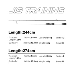 MIFINE JIG TRAINING SPIN Fishing Rod Lure 3-14g/5-21G/ 7-28g/10-42g/12-56g/20-85g Bass Perch Pike Spinning Rod Fast Hollow Tip