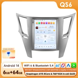 Android 14 2Din Car Radio for Subaru Outback Impreza Legacy 2009-2014 Multimedia Video Player Carplay 4G Stereo 9.7"