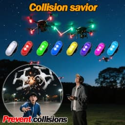 1-10PCS Motorcycle LED Aircraft Strobe Lights Drone Anti-collision Warning Lamp Flash Indicator With Wireless Remote Control