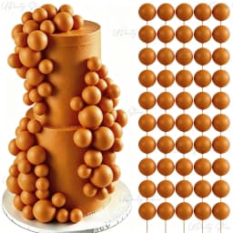 50/100pcs Cake Ball Picks Topper Wholesale 4 Sizes Foam Balls Cake Toppers for Birthday Christmas Wedding Cake Decoration Favor