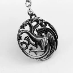 Dragon House Keychain Targaryen Dragon Shape Keyring for Fan Collection Accessories Friends Gift