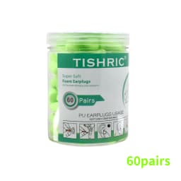 TISHRIC Earplugs Soft Sponge Ear Plugs Noise Reduction Sleeping Earplug Travel Noise Reduction Rate 35.5db Sound Insulation