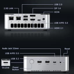 KTHIN K8 Mini PC R7 H255 4.9GHz WIFI6 BT5.2 Mini Computer DDR5 5600MHz PCIe4.0 SSD 2.5G LAN Dual USB4.0 Mini Computer/ OpenClaw