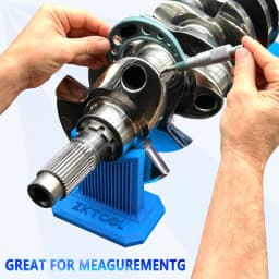 2Pcs Blue Universal Crankshaft Stand, Non-Slip Pads, Chemical Resistant, Safe Support Bracket for Engine Repair Tools