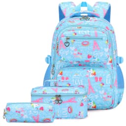 Cute Student Backpack 3pcs/set Primary Schoolbag Rabbits and quicksand Kawaii Student Backpack Teenage Girls Handbag Rucksack