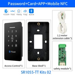 SR1055 NFC TTLOCK Embedded IP67 Fingerprint 13.56Mhz Keypad Door Lock Self Defense Safe Home Access Control Kit Smart Door lock