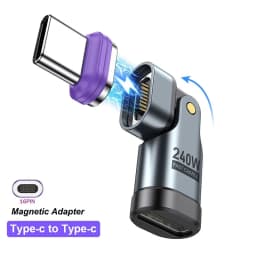 16-Pin USB C to Type C Magnetic OTG Adapter PD240W USB C Fast Charging Data Converter for iPhone 15 MacBook Pro Samsung Xiaomi