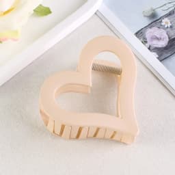 1PC Heart - Shaped Hair Claw Clips Set, Multiple Colors, Cute Hair Accessories For Women