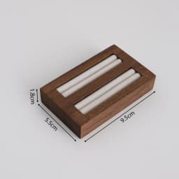 Walnut Wood Jewelry Display Stand Vintage Ring Earring Display Tray Velvet Lining for Jewelry Photography Shop Counter Display