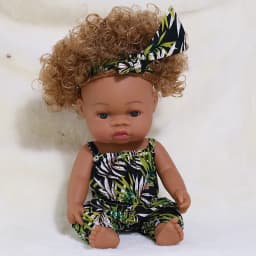 14 Inch 35cm Reborn African Doll Simulation Soft Vinyl Newborn Baby Dolls Children Lifelike Toys Girls Christmas Birthday Gifts