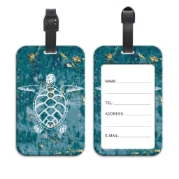 Blue Butterfly Plastics Baggage Tag Sea Turtle Suitcase Backpack Anti-Lost Listing ID Card Holder Fashion Luggage Accessories
