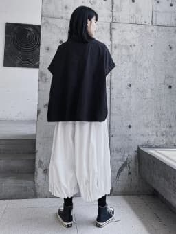 [EAM] High Elastic Waist Black Brief Pleated Wide Leg Pants New Loose Fit Trousers Women Fashion Tide Spring Autumn 2026 1DF1103