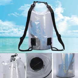 Half Transparent Waterproof Swimming Bag Dry Sack 2//5/10/15/20L Floating Dry Gear Bags For Boating Fishing Rafting Swimming