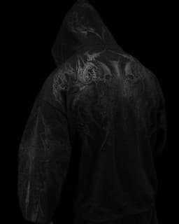 Breathedivinity Fitness Loose Printed Circle Pattern Full-Closure Zippered Hooded Sweatshirt