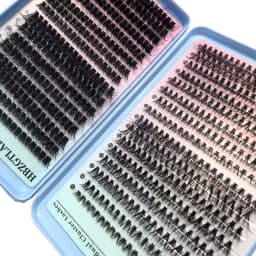 HBZGTLAD 32rows Fluffy Thick Eyelash Clusters Wispy Individual Lashes 30D-100D Mix Eyelash Extensions False Eyelashes