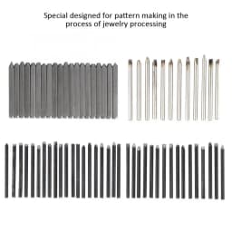 12/16/20Pcs Jewelry Anvil Chisel Kit for DIY Goldsmith Jewelry Pattern Making Hand Carving Processing Tool Equipment for Jeweler