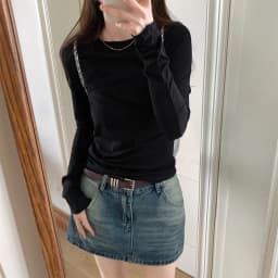 Spring Autumn T Shirt Women Tops Solid Long Sleeve Ruched O Neck Tshirts Female Korean Casual Streetwear High Quality Base Tees