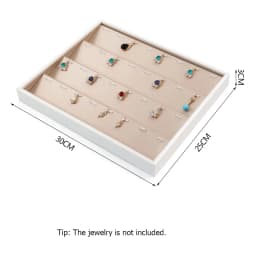 PU Leather Jewelry Display Tray for Drawer Counter Top Pendant Earrings Necklace Ring Organizer Bracelet Holder Storage Showcase