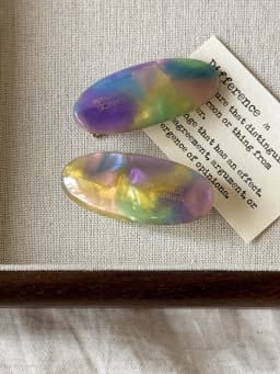 2pcs/set Acetate Hair Clip Barrettes Small Size Oval Geometric Side Pins Colorful Hairpin Cute Sweet Women Hair Accessories