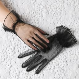 Sexy Thin Transparent Solid Short Fingerless Gloves Soft Breathable Net Yarn Mesh Women Performance Party Etiquette Elasticity