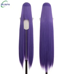 700g High Quality 59" 150cm Long Straight Cosplay Wig With Bang Blond Brown Red Green Blue Heat Resistant Hair Colors Anime Wigs