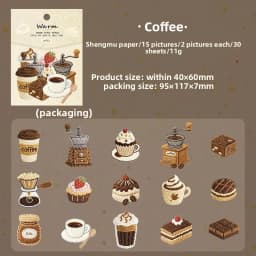 30pcs Creative Embossed Sweet Little Things Stickers for Card Photo Frame Decor Scrapbook Collage Handmade Materials