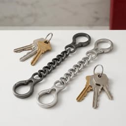 Double Spring Clasp Key Chain Extender, Metal Keychain Extension for Keys Bag Charms Men's Keychain