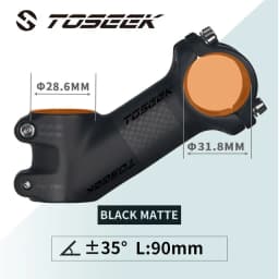 Toseek Stem MTB Carbon + Aluminum Mtb Handlebar Stem Bike Power 31 8mm Bicycle Handlebar Table 10 17 25 35 Degree Stem Bike Part
