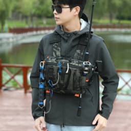 Fishing Tactical Chest Bag Camping Hiking Backpack Front Chest Vest Bags Lure Fishing Tackle Bag Fanny Pack Men Climbing Bag